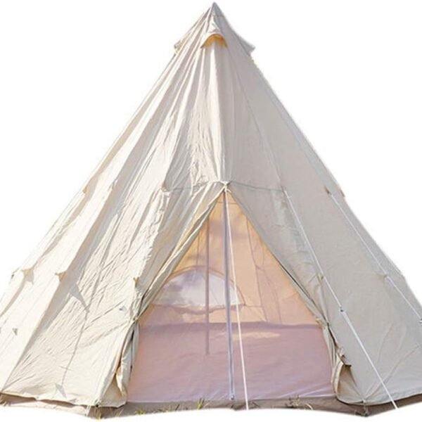 Outdoor Backpack Tent Foldable Tent Canvas Outdoor Luxury Camping Farmhouse BBQ Dining Tent Thicken Rainproof Tent Night Cat Camping Tent