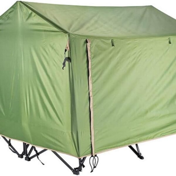 Outdoor Backpack Tent Automatic Camping Cot 4 Season Outdoor Off Ground Tent Folding for 2 Person Hiking Winter Fishing Camping Travel Night Cat Camping Tent, 200X80X126cm, Greenx2