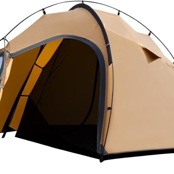 2 Person Camping Tent with Stove Jack, Waterproof Tent, Double Door Design, Easy Setup Y Pole Structure, 4 Season, Spacious Hot Tent for Winter Backpacking Hiking