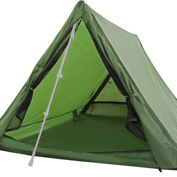 2 Person Trekking Pole Camping Tent – Lightweight Backpacking Shelter for Hiking and Outdoor Adventures