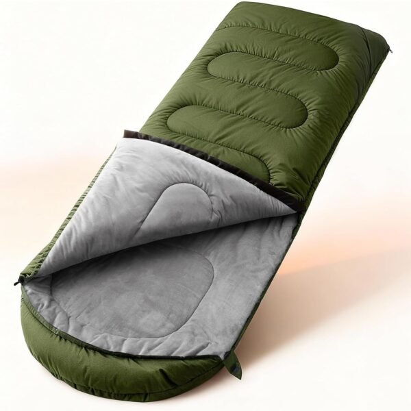 Cold Weather Sleeping Bag – Warm Fleece Lined Outdoor Sleeping Bag for Camping and Backpacking
